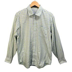Bugatchi Gingham Button Down Shirt Mens‎ Large Preppy Casual Office